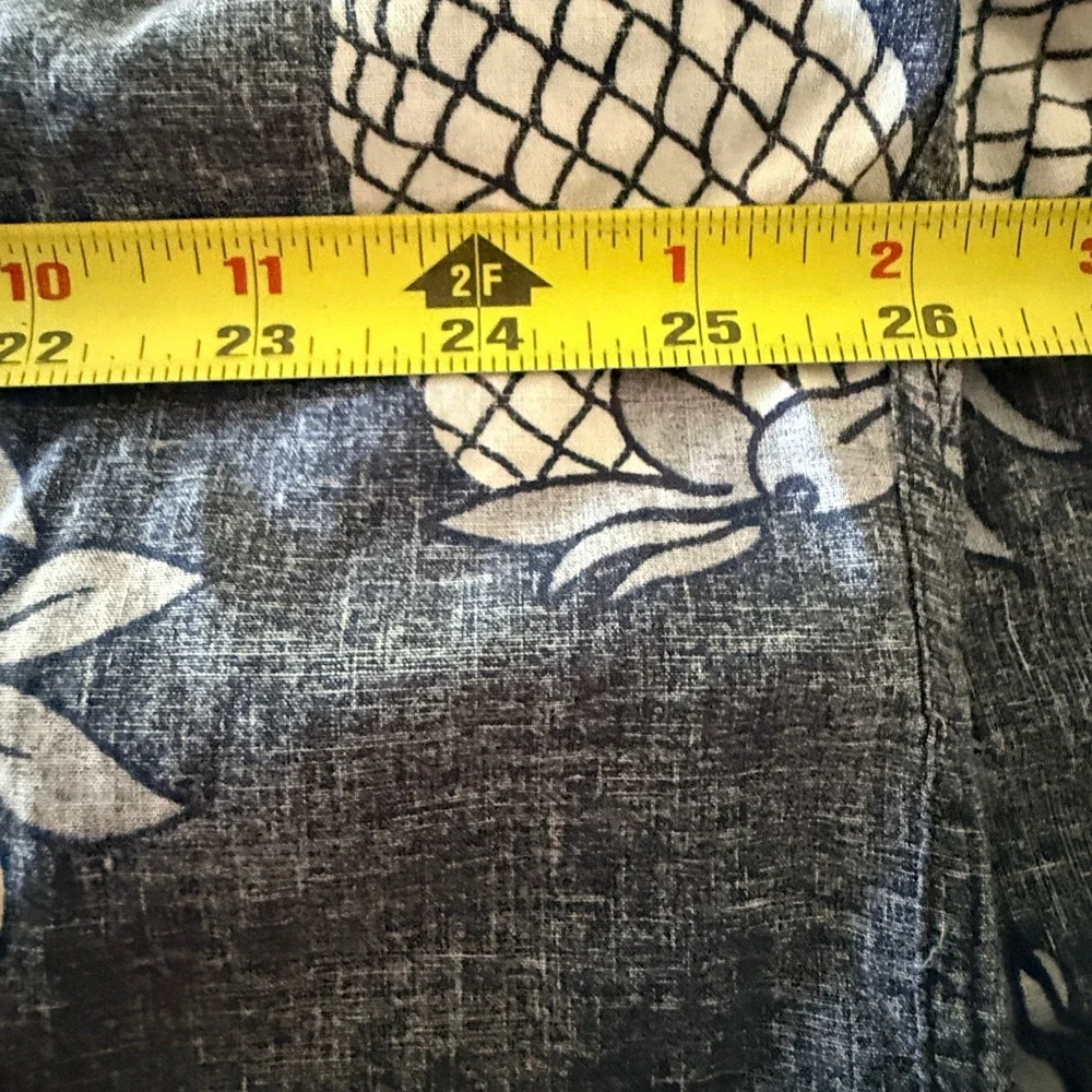 Tommy Hilfiger 90s Reverse Pineapple Print Short Sleeve Aloha Shirt,Blue,‎ XL